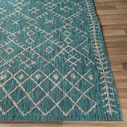 Livabliss Eagean Machine Woven Rug — Teal / Ivory | EAG-2330
