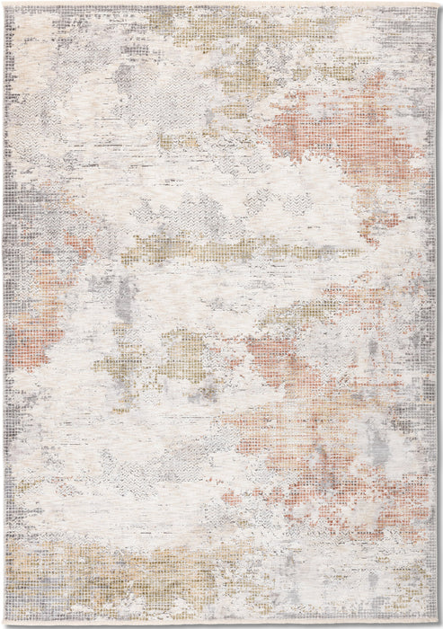 Premium Modern Abstract Rug – Ivory Multi (Non-Shedding, Easy Clean)