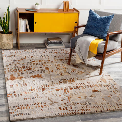 Kavita Handmade Rug — Sand / Caramel | KVT-2318 - colour & pattern