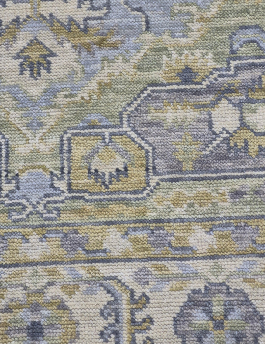 8x10 Hand Knotted Carpet ,Oriental Sherapi design ,Colour Grey / Beige