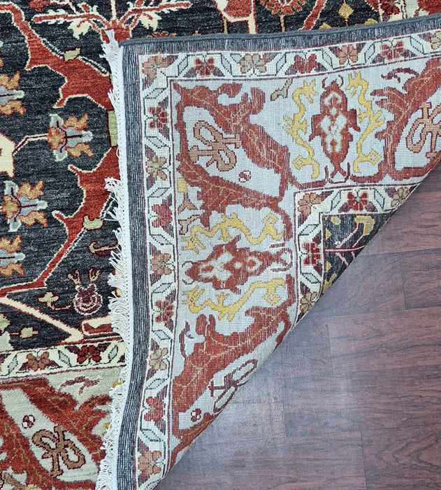 8X10 FT. Hand knotted Carpet, Oriental Bijar design, Black Ink