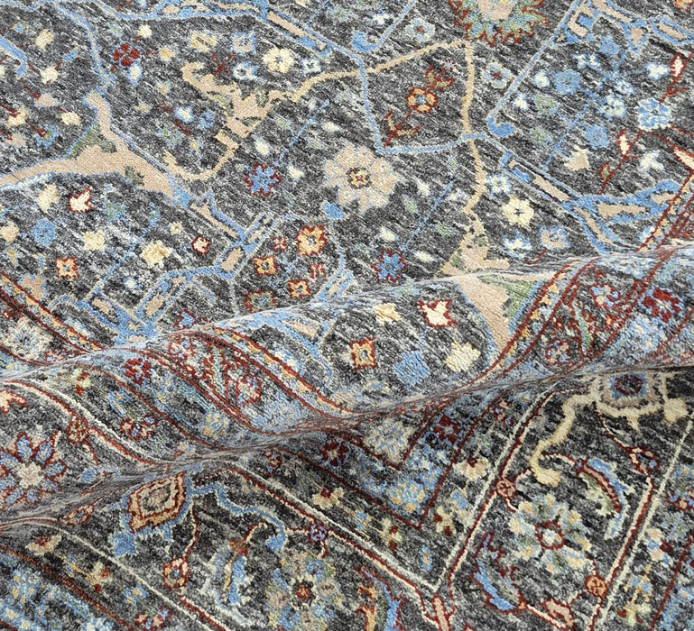 9x12 ft Hand knotted Carpet, Oriental  Bijar design, Color Tarmac