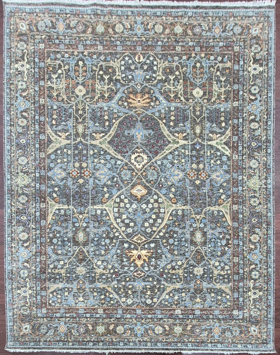 9x12 ft Hand knotted Carpet, Oriental  Bijar design, Color Tarmac