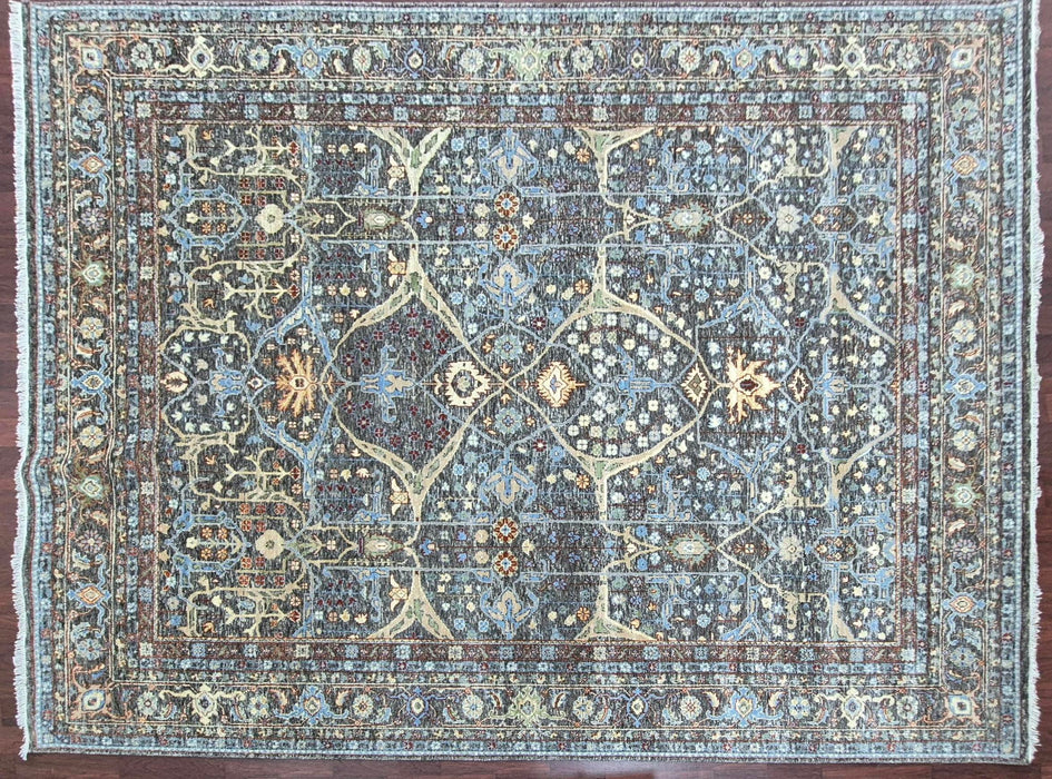 9x12 ft Hand knotted Carpet, Oriental  Bijar design, Color Tarmac