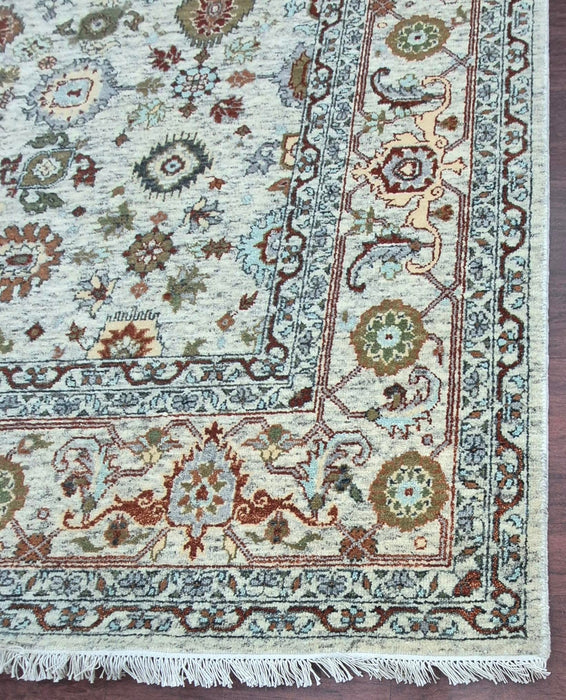 8x10 ft. Hand knotted carpet Oriental all over design  ,Vanilla Beige