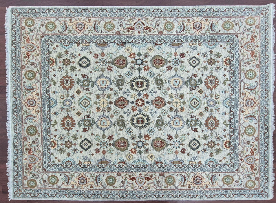 8x10 ft. Hand knotted carpet Oriental all over design  ,Vanilla Beige