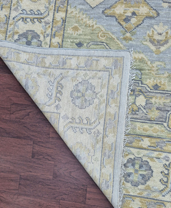 8x10 Hand Knotted Carpet ,Oriental Sherapi design ,Colour Grey / Beige