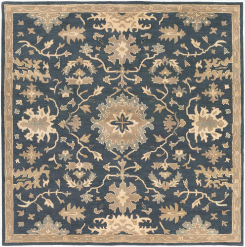 Caesar Handmade Wool Rug — Navy / Beige | CAE-1154