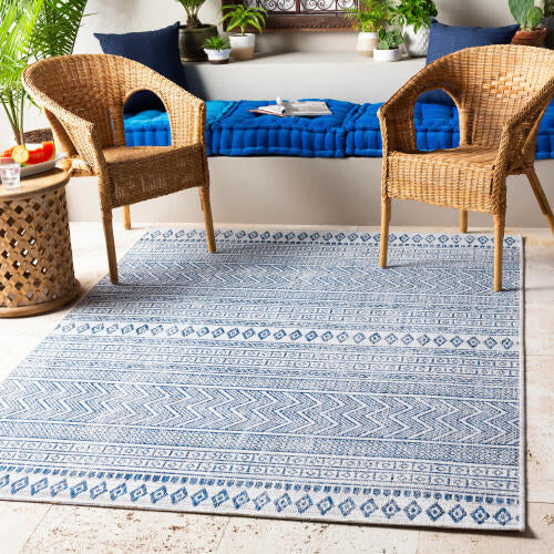 Livabliss Eagean Machine Woven Rug — Blue / Ivory | EAG-2344