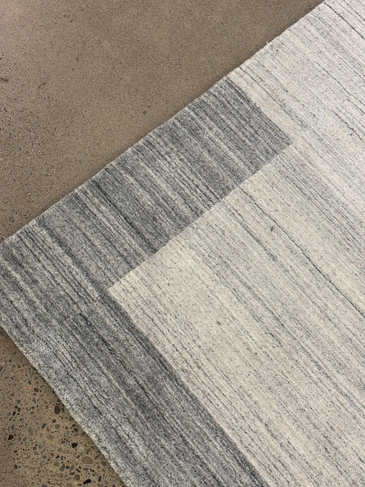 8'X10' Hand-Knotted Silverstone Wool Area Rug- Ivory/Grey