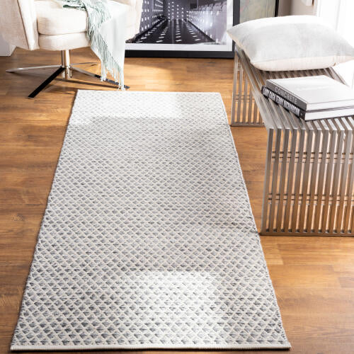Azalea Handwoven Recycled PET Rug — Slate / Off-White | AZA-2306
