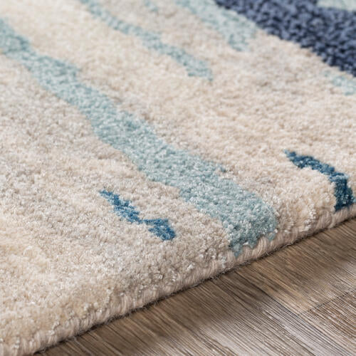 Kavita Handmade Rug — Blue / Sand | KVT-2306
