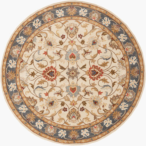 Caesar Handmade Wool Rug — Beige / Denim | CAE-1125