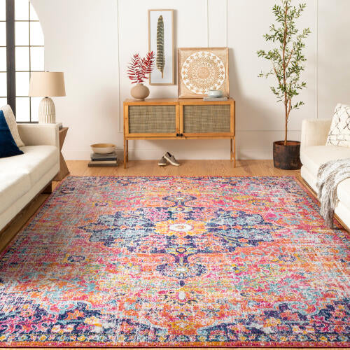 Livabliss Harput Machine Woven Rug — Multi / Orange | HAP-1062 - colour & pattern