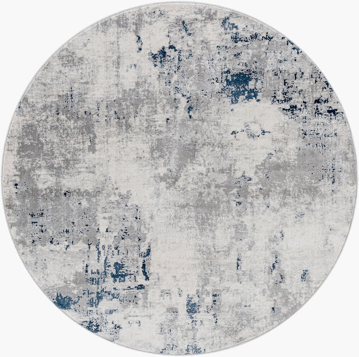 Aisha Machine Woven Rug — Charcoal / Blue | AIS-2314