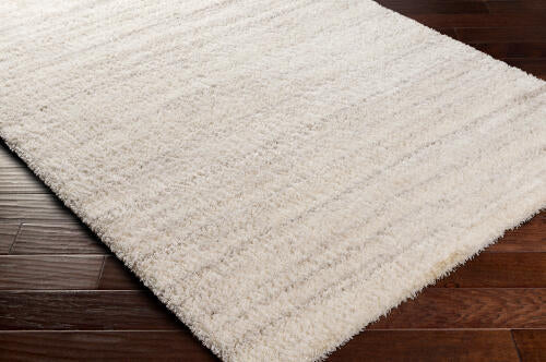 Cloudy Shag Machine Woven Rug — Off-White / Gray | CDG-2307