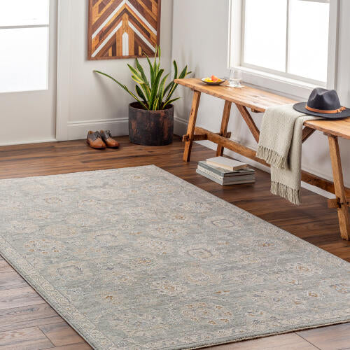 Avant Garde Machine Woven Rug — Dusty Sage / Light Beige (AVT-2335)