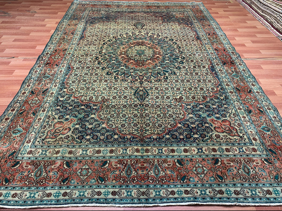 7'x10' Hand-Knotted Persian Teal/Multi Area Rug – KB Rugs 