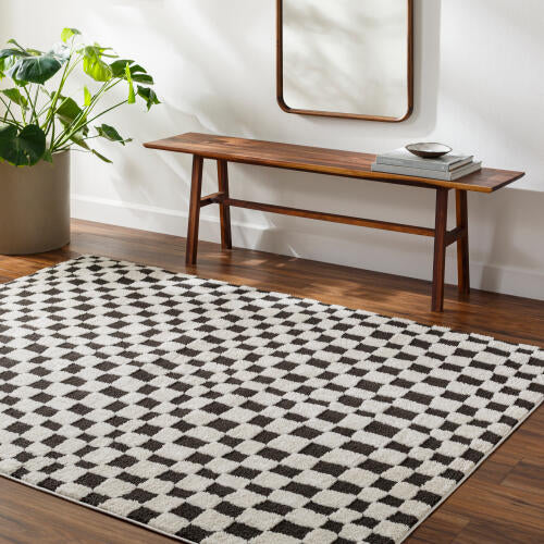 Livabliss Freud Machine Woven Rug — Ivory / Black | FEU-2302