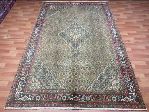 7'x10' Hand-Knotted Persian Green/Burgundy Area Rug – KB Rugs