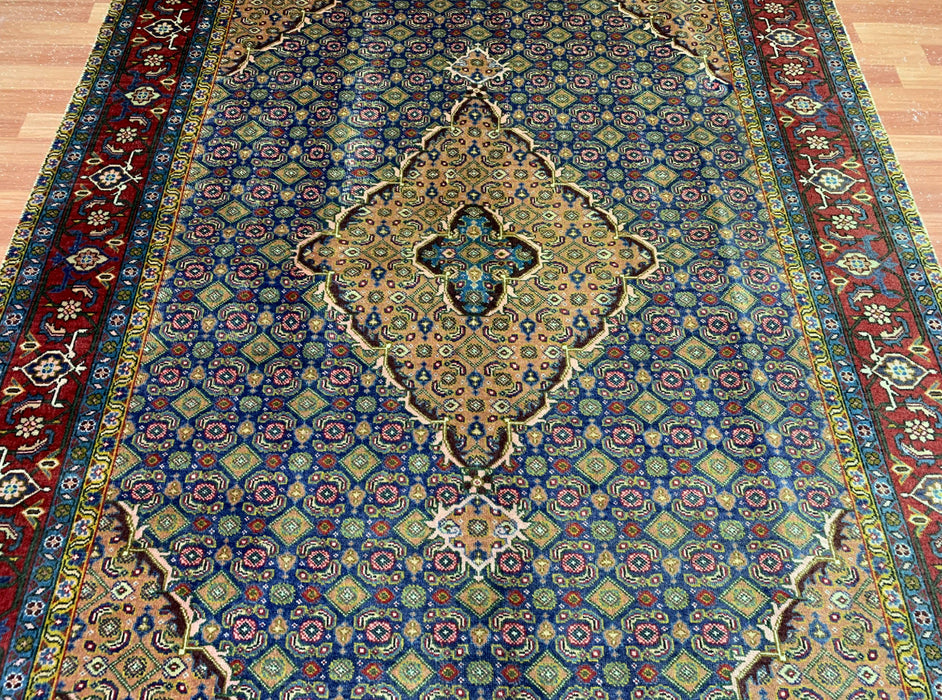 7'x10' Hand-Knotted Persian Navy/Multi Area Rug – KB Rugs 
