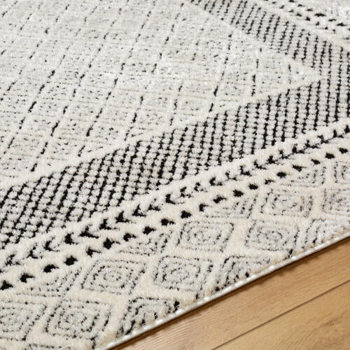 Livabliss Freud Machine Woven Rug — Ivory / Charcoal | FEU-2301