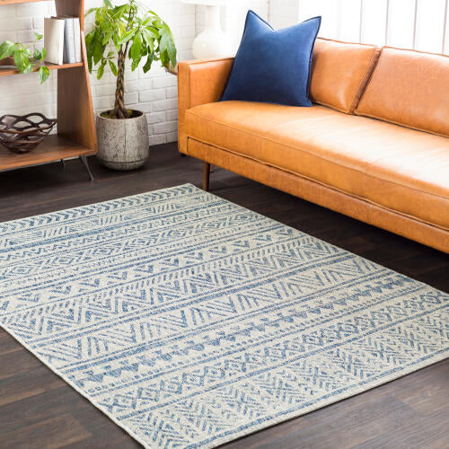 Livabliss Eagean Machine Woven Rug — Blue / Taupe | EAG-2306