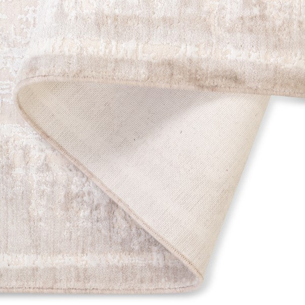 Ivory Minimal Vintage Rug – Easy-Care Turkish Powerloom (0.25" Pile)
