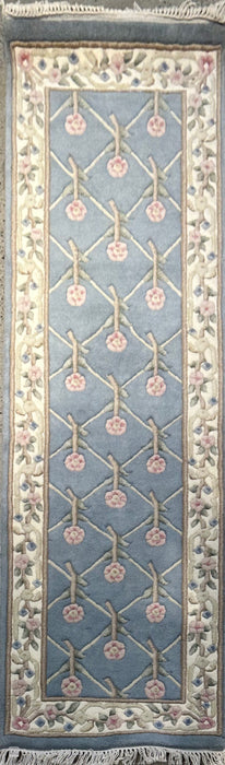 2'6" x 8'2" Indo-Persian 100% Wool Hand-knotted area rug (RECHECK)