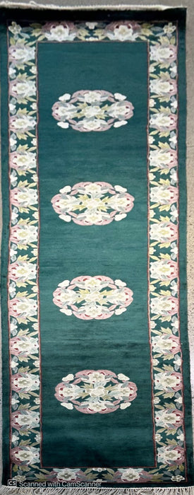 2'7 x 12' Nepali Silk/Wool Hand-knotted