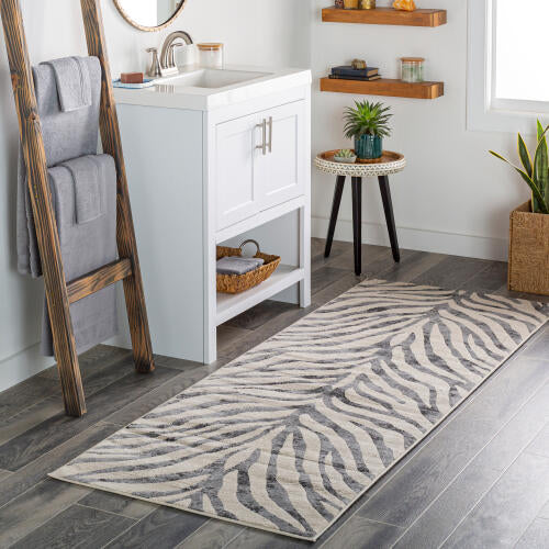 City Machine Woven Rug — Gray / Ivory | CIT-2300
