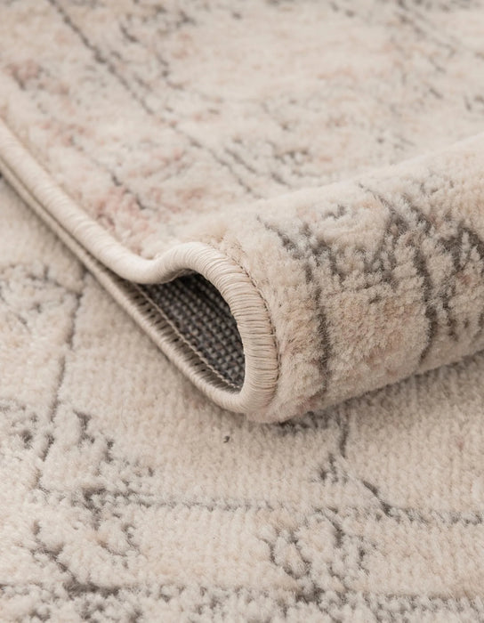 Oregon Textured Low-Pile Area Rug – Ivory / Beige / Grey – 8' x 11'