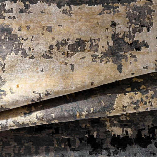 Arte Handmade Wool & Viscose Rug — Denim / Saffron | RTE-2307