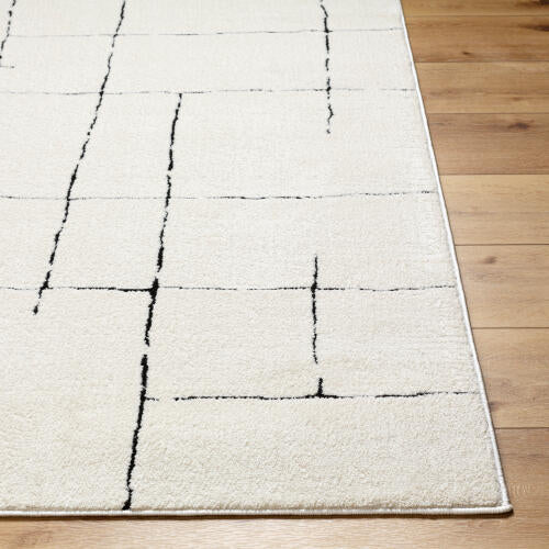 Livabliss Freud Machine Woven Rug — Ivory / Black | FEU-2300