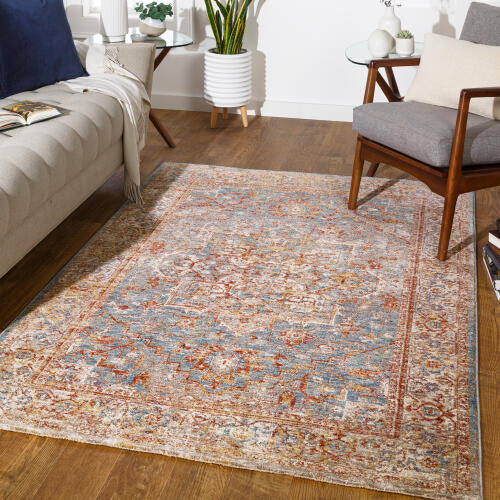 Livabliss  Mirabel Machine Woven Rug — Rust / Blue | MBE-2310