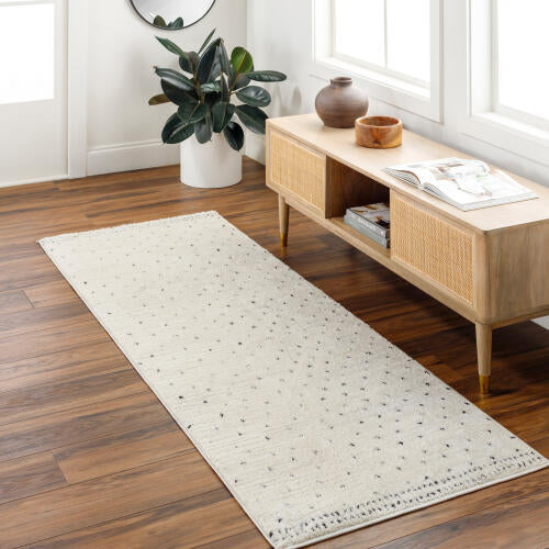 Livabliss Freud Machine Woven Rug — Ivory / Charcoal | FEU-2303 - colour & pattern