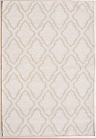5'X8' Wool Modern Geometrical Style Area Rug- Natural (Power-Loomed)