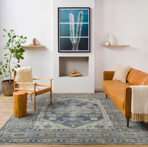 Reign Handmade Wool Rug — Navy / Taupe | REG-2309