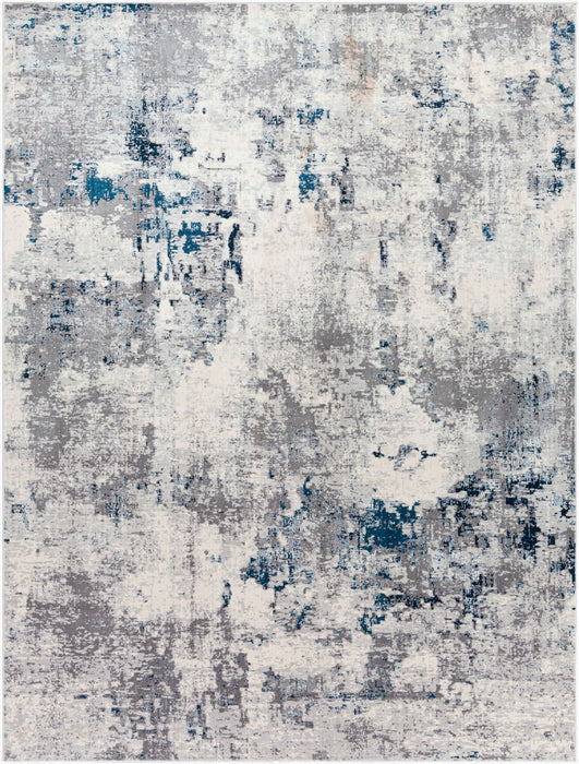 Aisha Machine Woven Rug — Charcoal / Blue | AIS-2314