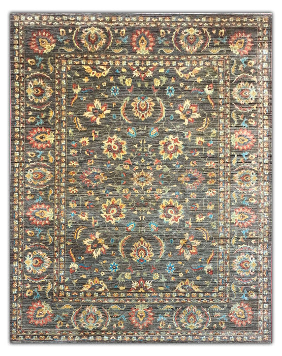 9'x12' Hand-Knotted Chobi Gray/Multi Area Rug – KB Rugs
