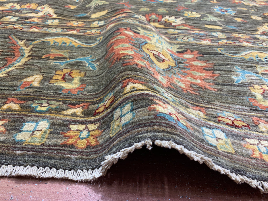 9'x12' Hand-Knotted Chobi Gray/Multi Area Rug – KB Rugs