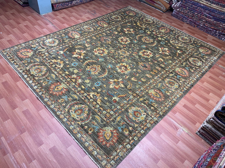 9'x12' Hand-Knotted Chobi Gray/Multi Area Rug – KB Rugs