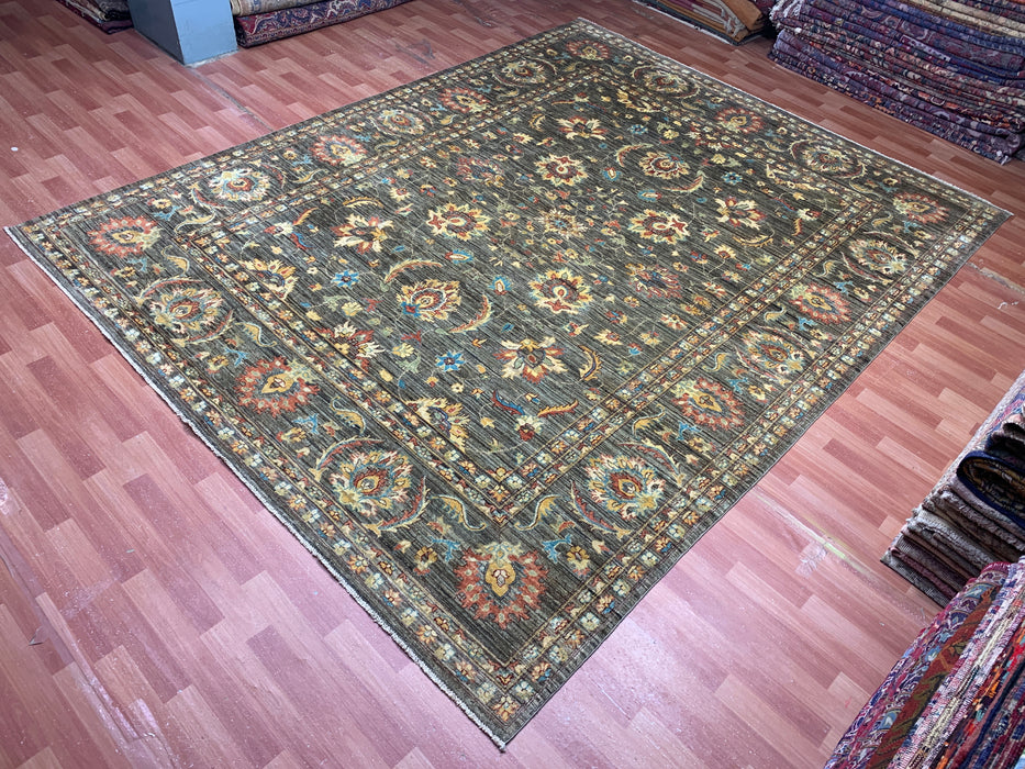 9'x12' Hand-Knotted Chobi Gray/Multi Area Rug – KB Rugs