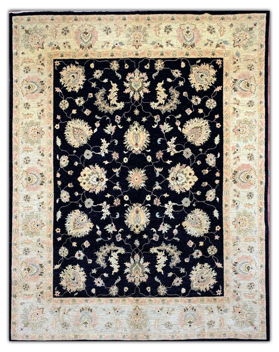 8'x10' Hand-Knotted Chobi Black/Multi Area Rug – KB Rugs