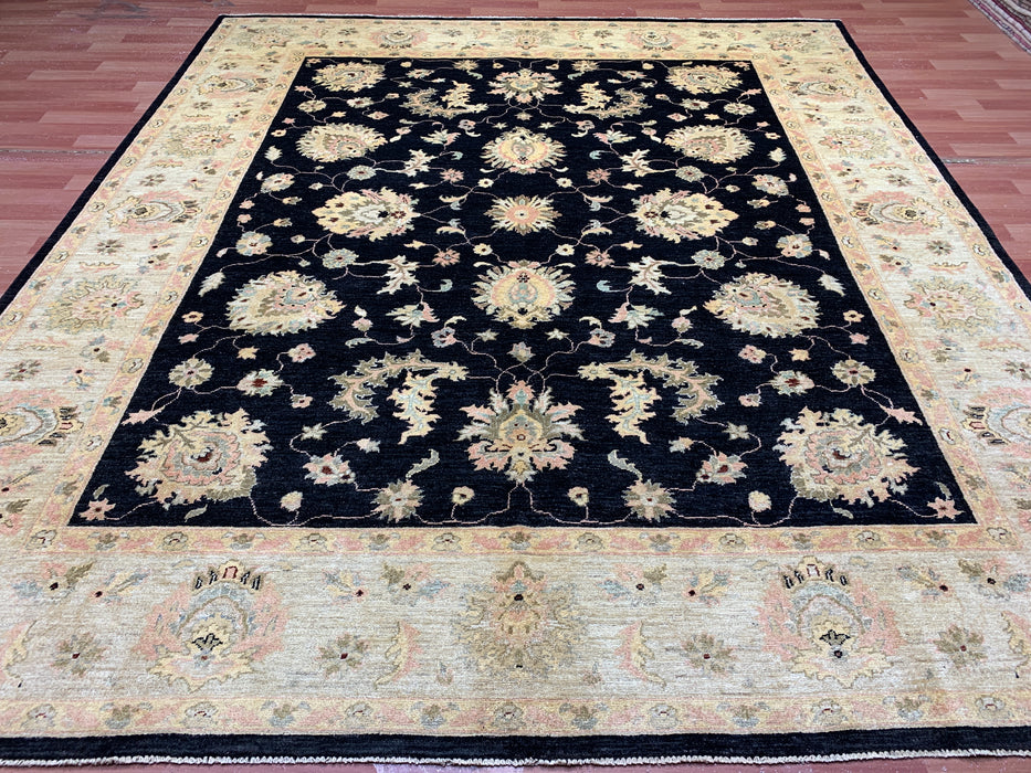 8'x10' Hand-Knotted Chobi Black/Multi Area Rug – KB Rugs