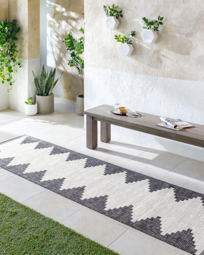 Livabliss  Eagean Machine Woven Rug — Charcoal / Ivory | EAG-2356