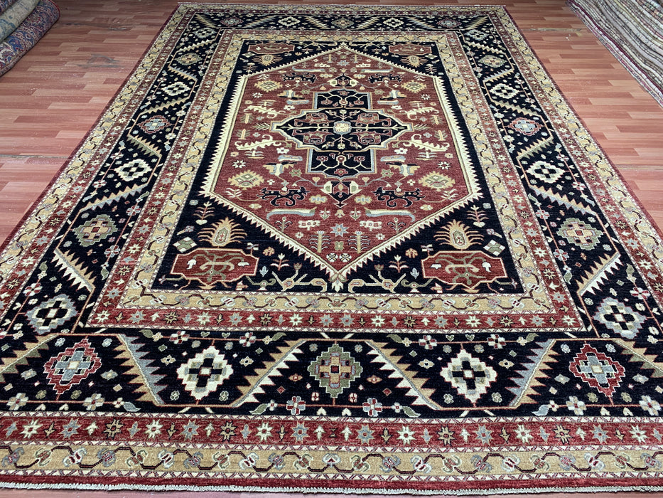 9'x12' Hand-Knotted Chobi Black/Multi Area Rug – KB Rugs