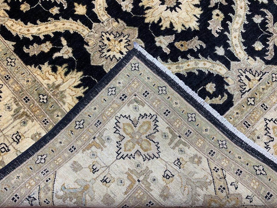 9'x12' Hand-Knotted Chobi Black/Beige Area Rug – KB Rugs