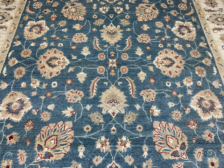 9'x12' Hand-Knotted Chobi Blue/Ivory Area Rug – KB Rugs