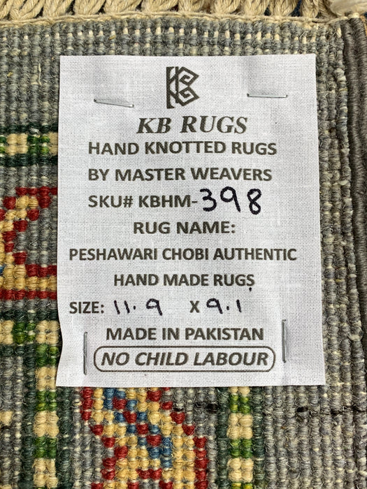 9'x12' Hand-Knotted Chobi Blue/Multi Area Rug – KB Rugs